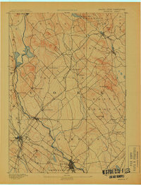 1893 Map of Berwick, 1913 Print