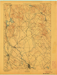 1893 Map of Berwick, 1906 Print