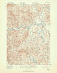 1940 Map of Bethel, ME, 1958 Print
