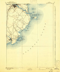 1893 Map of Biddeford, ME, 1942 Print