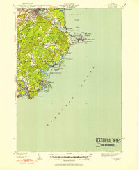 1941 Map of Biddeford, ME, 1952 Print
