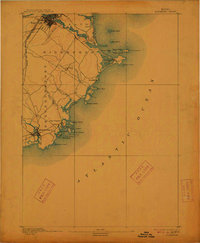 1893 Map of Biddeford, ME, 1912 Print