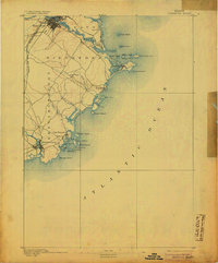 1893 Map of Biddeford, ME, 1905 Print