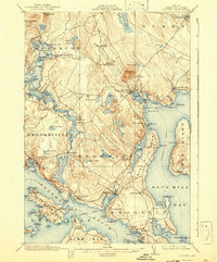 Download a high-resolution, GPS-compatible USGS topo map for Blue Hill, ME (1942 edition)