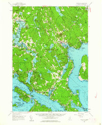 preview thumbnail of historical topo map of Hancock County, ME in 1957