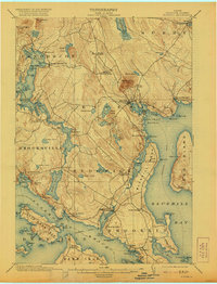 Download a high-resolution, GPS-compatible USGS topo map for Bluehill, ME (1921 edition)