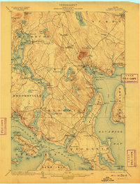Download a high-resolution, GPS-compatible USGS topo map for Bluehill, ME (1909 edition)