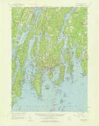 preview thumbnail of historical topo map of Lincoln County, ME in 1957