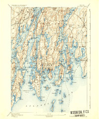 Download a high-resolution, GPS-compatible USGS topo map for Boothbay, ME (1936 edition)
