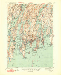 preview thumbnail of historical topo map of Lincoln County, ME in 1943