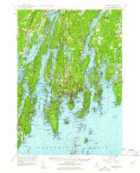 Download a high-resolution, GPS-compatible USGS topo map for Boothbay, ME (1961 edition)
