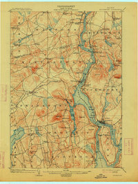 1902 Map of Bucksport, 1914 Print