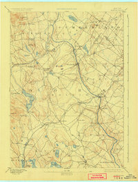 1892 Map of Buxton, 1925 Print