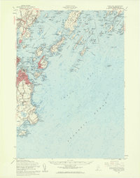 Download a high-resolution, GPS-compatible USGS topo map for Casco Bay, ME (1960 edition)