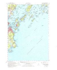 Download a high-resolution, GPS-compatible USGS topo map for Casco Bay, ME (1966 edition)
