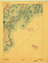 Download a high-resolution, GPS-compatible USGS topo map for Casco Bay, ME (1909 edition)