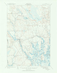 1902 Map of Washington County, ME, 1966 Print