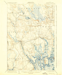 1904 Map of Washington County, ME, 1937 Print