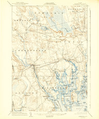 1904 Map of Washington County, ME, 1943 Print