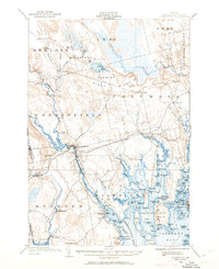 1902 Map of Washington County, ME, 1962 Print