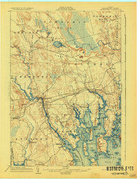 1904 Map of Washington County, ME, 1928 Print