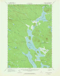 Download a high-resolution, GPS-compatible USGS topo map for Churchill Lake, ME (1964 edition)