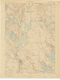 1911 Map of Ellsworth, ME, 1924 Print