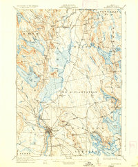 1911 Map of Ellsworth, ME, 1936 Print