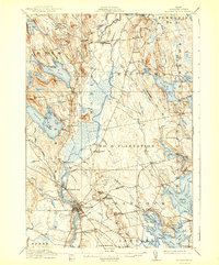 1911 Map of Ellsworth, ME, 1941 Print