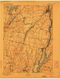 1892 Map of Gardiner, 1912 Print