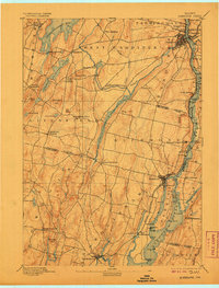 1892 Map of Gardiner, 1906 Print