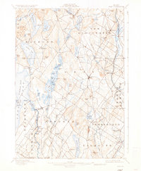 1898 Map of Gray, 1936 Print