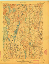 1898 Map of Gray, 1908 Print