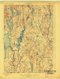 1898 Map of Gray, 1927 Print