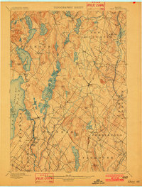 1898 Map of Gray, 1902 Print