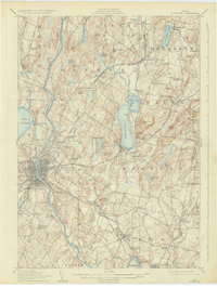 1908 Map of Lewiston, 1932 Print