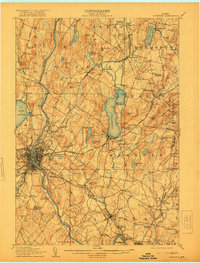 1908 Map of Lewiston, 1921 Print