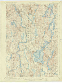 1912 Map of Chisholm, ME, 1933 Print