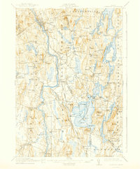 1912 Map of Chisholm, ME, 1940 Print