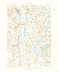 1912 Map of Chisholm, ME, 1947 Print