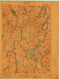 preview thumbnail of historical topo map of Androscoggin County, ME in 1912