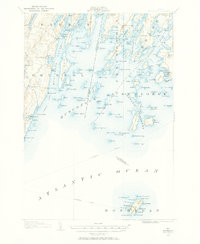 1904 Map of Monhegan, 1958 Print