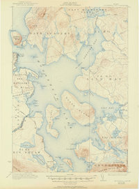 Download a high-resolution, GPS-compatible USGS topo map for Moosehead Lake, ME (1950 edition)