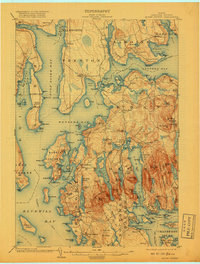 Download a high-resolution, GPS-compatible USGS topo map for Mount Desert, ME (1918 edition)