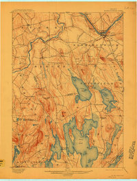 1898 Map of Franklin County, ME, 1910 Print