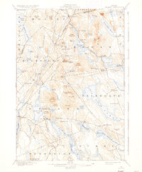 1900 Map of Orland, 1935 Print