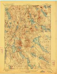 1900 Map of Orland, 1923 Print