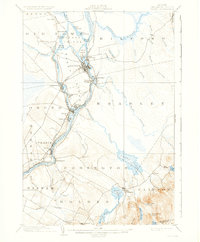 1902 Map of Bradley, ME, 1936 Print