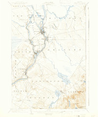 1902 Map of Bradley, ME, 1942 Print