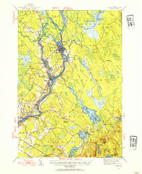 1944 Map of Old Town, ME, 1954 Print